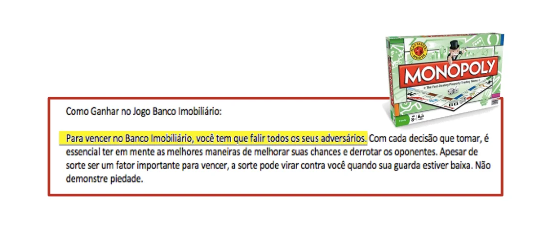Destruir para vencer, reza a cartilha do Banco Imobiliário...