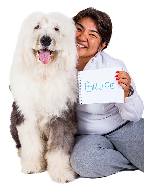 Tatiane Ichitani, a psicóloga, e Bruce Lee, o terapeuta - dois talentos a serviço do Cão Terapeuta