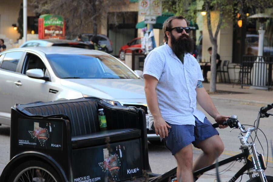 No SXSW, uma “taxi-bike” nas ruas de Austin