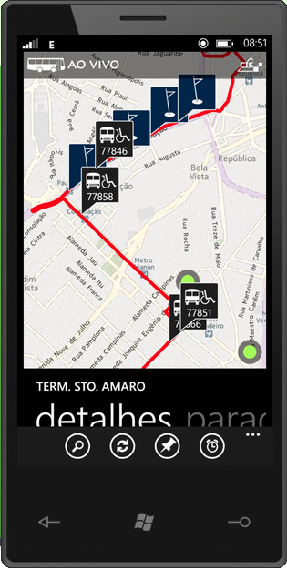 O aplicativo Ônibus ao Vivo é um projeto da outra startup de Anielle, a CIS.