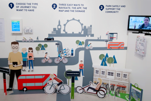 A imagem abaixo é de um projeto de Service Design da prefeitura de Londres pra transformar a cidade, até 2026, em líder na cultura do ciclismo.