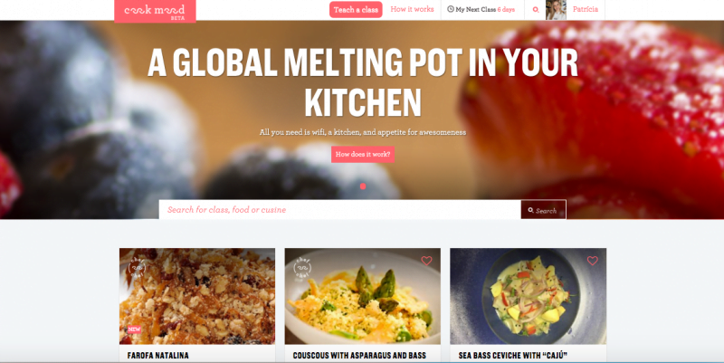 O CookMood está online em versão beta há um mês. Por enquanto, está somente em inglês as aulas são gratuitas. 
