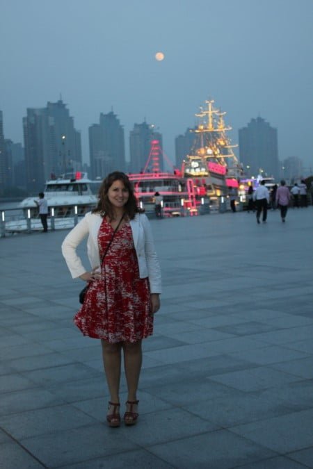 Patricia em Xangai, na China, para um dos módulos de seu MBA. 