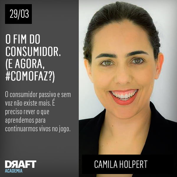 Camila Holpert em uma palestra imperdível sobre consumo e comunicação de marca. 