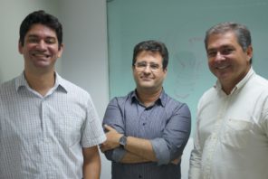 Rodrigo Paiva, Oswaldo Redig e Fernando Lapa, os sócios da Teslabit.