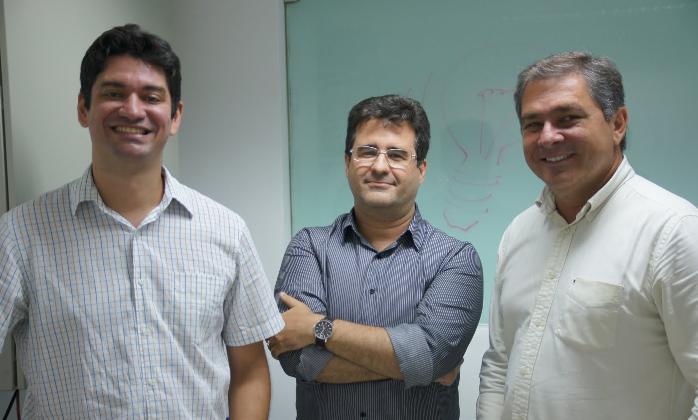 Rodrigo Paiva, Oswaldo Redig e Fernando Lapa, os sócios da Teslabit.