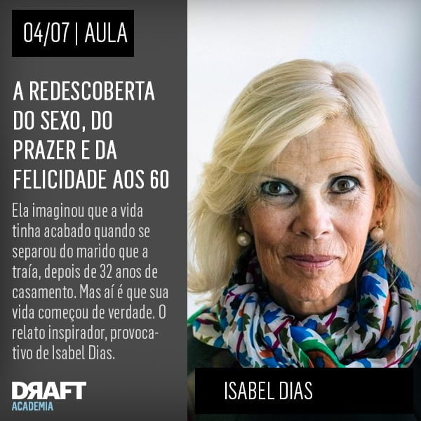 Isabel Dias fala sobre sexo, maturidade e a redescoberta de si mesma.