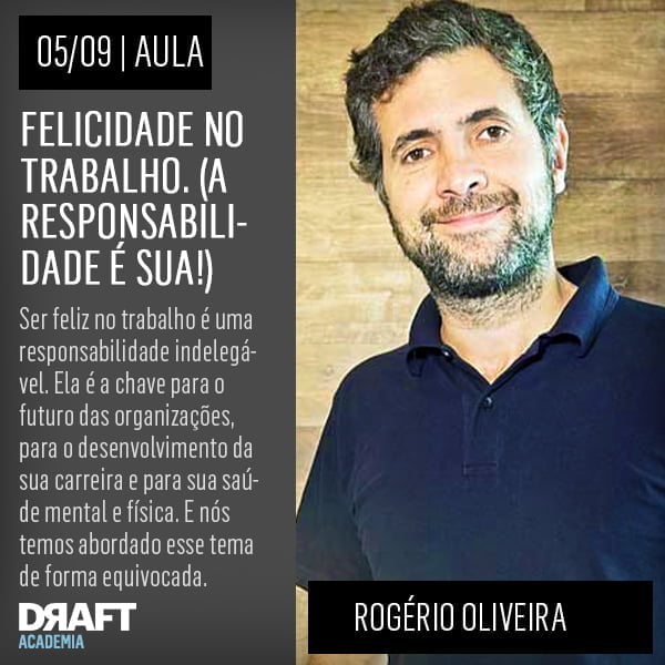 Reserve já seu lugar nessa aula sobre como gerar e distribuir bem-estar, para você mesmo e para os outros, no ambiente de trabalho e fora dele.