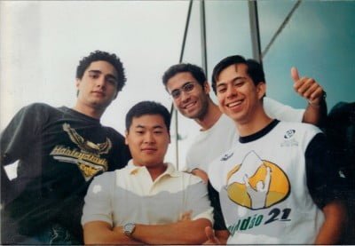 Os fundadores do Buscapé, em 1998: Romero, Takahashi, Rodrigo e Mario.