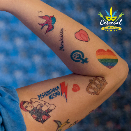 As tatuagens temporárias da Conspiração Libertina foram um sucesso de vendas no Carnaval.