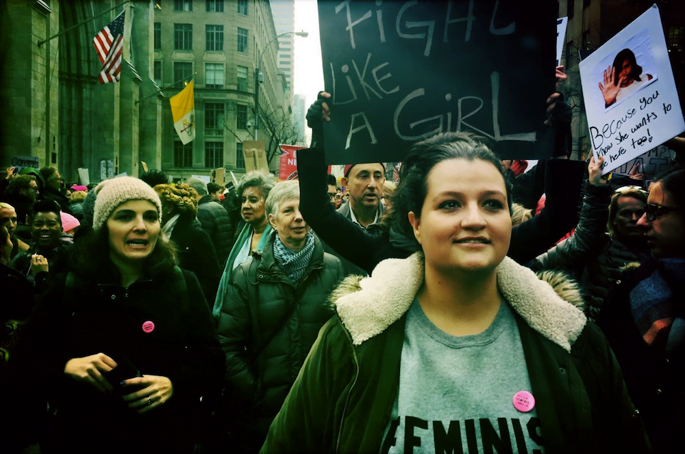 Chiara Martini, em NY. "Fazendo parte e fazendo a minha parte. A realidade é que não importa se é Nova York ou Bassano. A gente tem os mesmos dilemas em qualquer lugar".