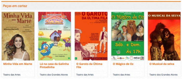 O Divertix se assemelha a um site de compras de ingresso convencional. O diferencial está na relação com o produtor de teatro e os artistas.