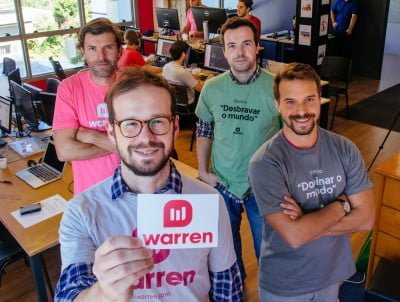 Os sócios do Warren no escritório em Porto Alegre: 