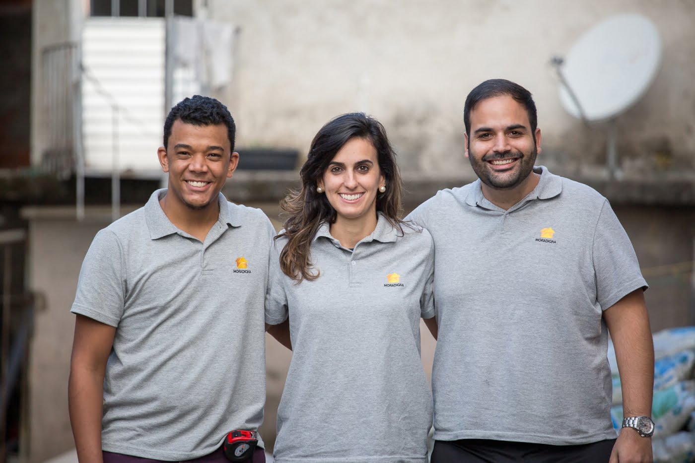 Os sócios do Moradigna: Matheus Cardoso, Vivian Sória e Rafael Veiga.