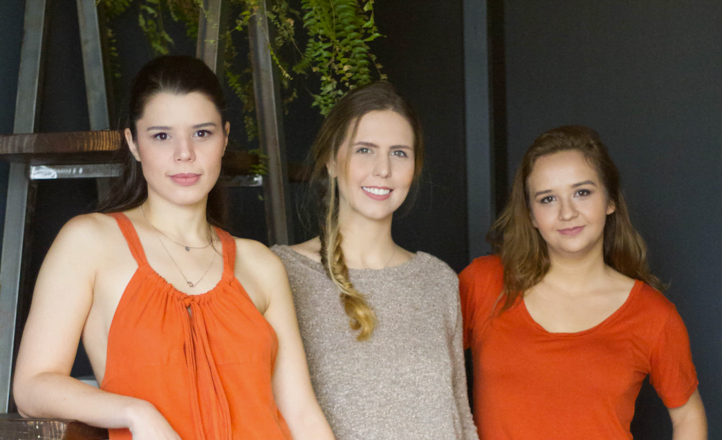 Bruna Zampollo, Bruna Doros e Priscila Bajon, que apostam no slow fashion com a Eth&Co.