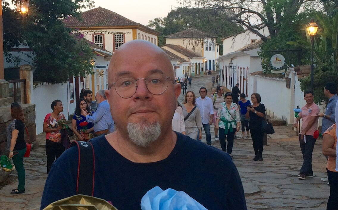 Ricardo Freire em Tiradentes (MG), em uma das raras fotos de si mesmo: "Vou entrar pro Guinness como o único blogueiro do mundo que não tira selfie".