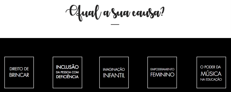 Na Moko, cada projeto atende a uma determinada causa. O lucro é revertido a ONGs, e pode haver ou não empresas parceiras.