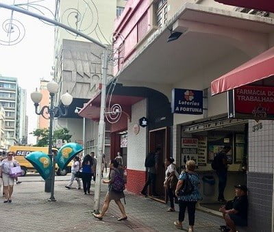 O principal calçadão de comércio no centro de Florianópolis, que Gustavo sonha em revitalizar.