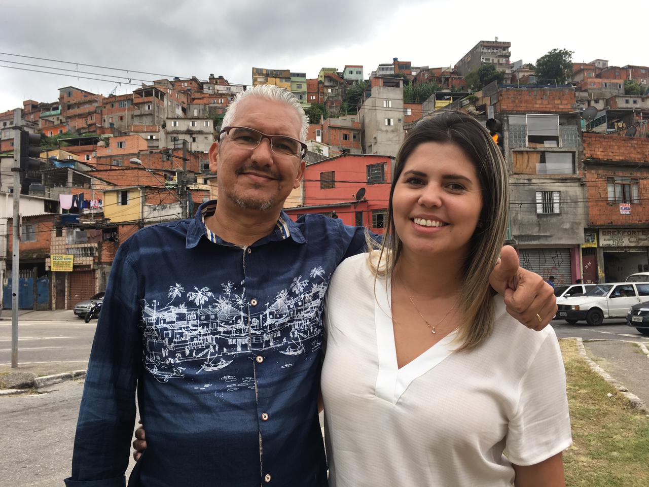 Alvimar da Silva e a filha, Aline Landim, empreendedores da Jaubra — Uber para a Brasilândia, na periferia de São Paulo.