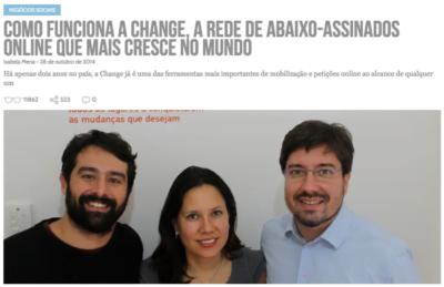 A história da Change foi contada no Draft pela primeira vez em 2014. Clique na imagem para ler.