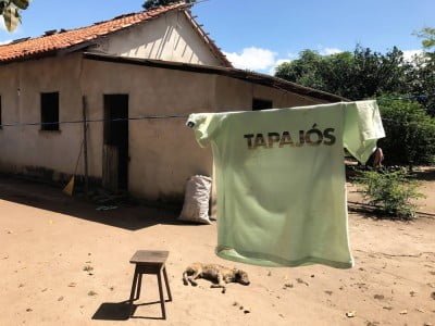 A camiseta modelo Tapajós, da GingaFC, custa 70 reais (foto: Bruna Fioretti e Eduardo Figueiredo).