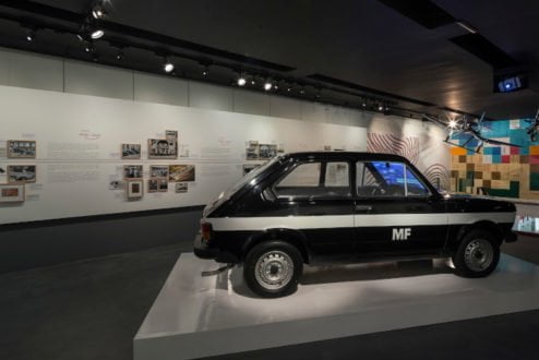 Fiat 147 na exposição Percorsi Italiani, na Casa Fiat de Cultura