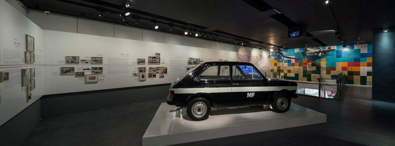 Fiat 147 na exposição Percorsi Italiani, na Casa Fiat de Cultura