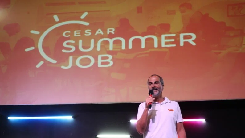 Eduardo Peixoto, Chief Design Officer (CDO) do CESAR, no evento de encerramento do CESAR Summer Job, em 2020.