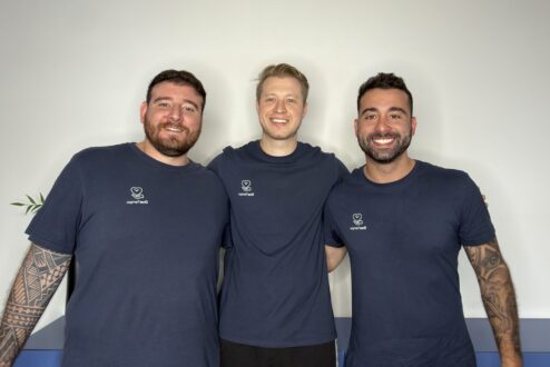 Os cofundadores da Doe Tempo: Filipe Lúcio, Henrique Smetana e Guilherme Strazza (a partir da esq.).