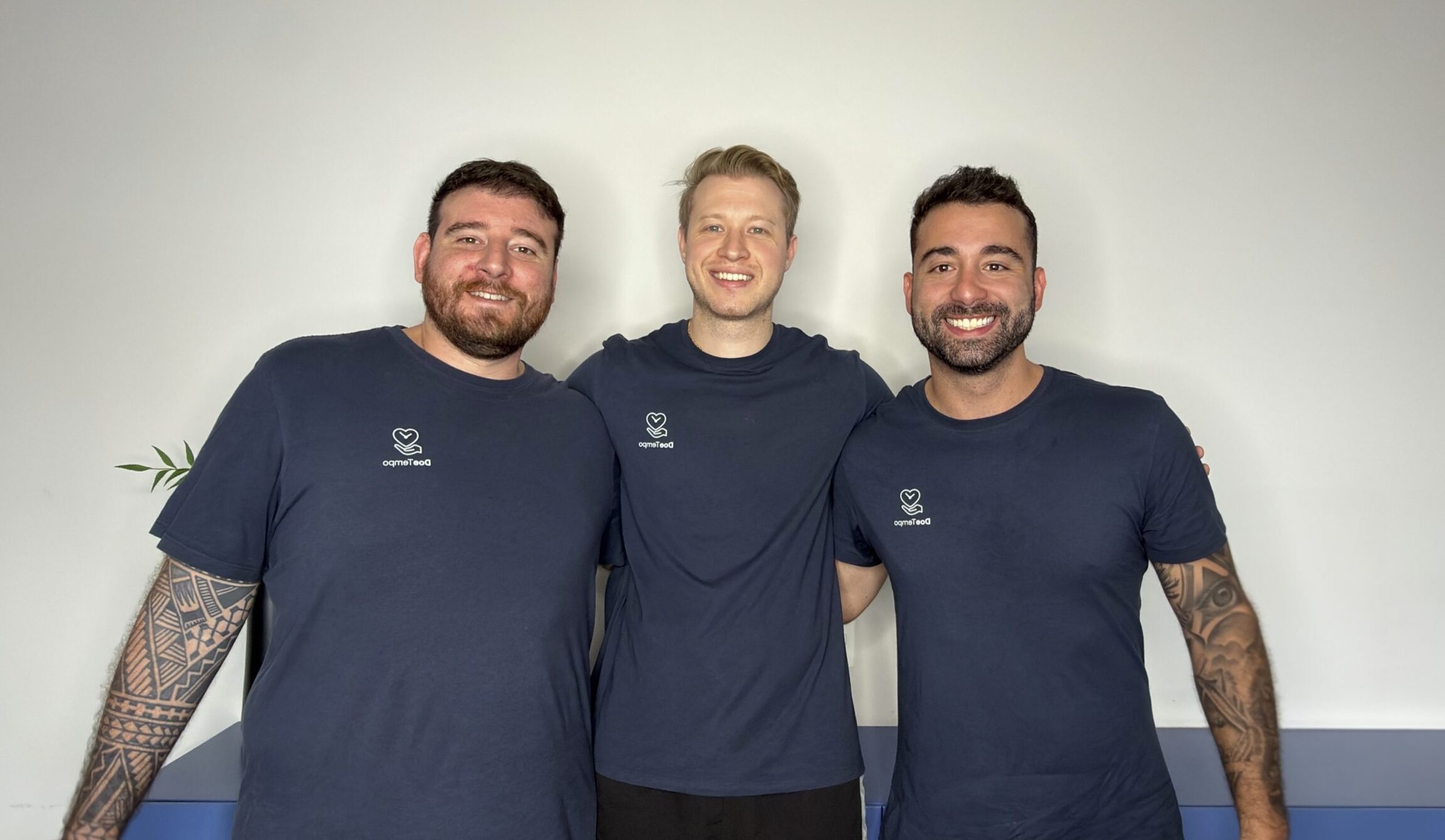 Os cofundadores da Doe Tempo: Filipe Lúcio, Henrique Smetana e Guilherme Strazza (a partir da esq.).